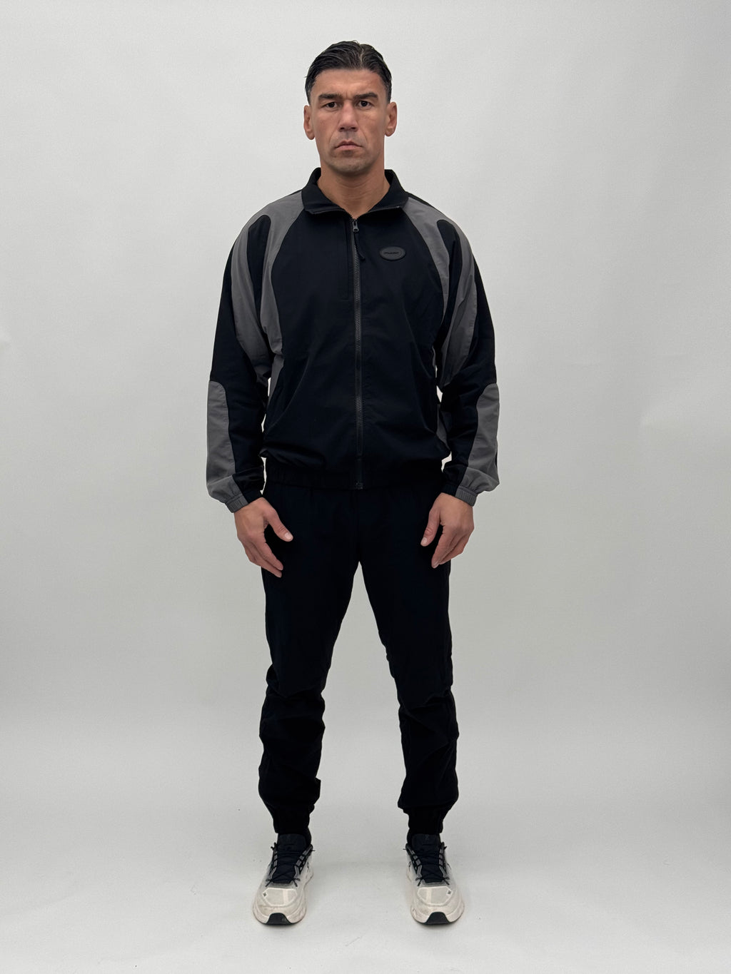 BASIC BLACK TRACKSUIT TOP