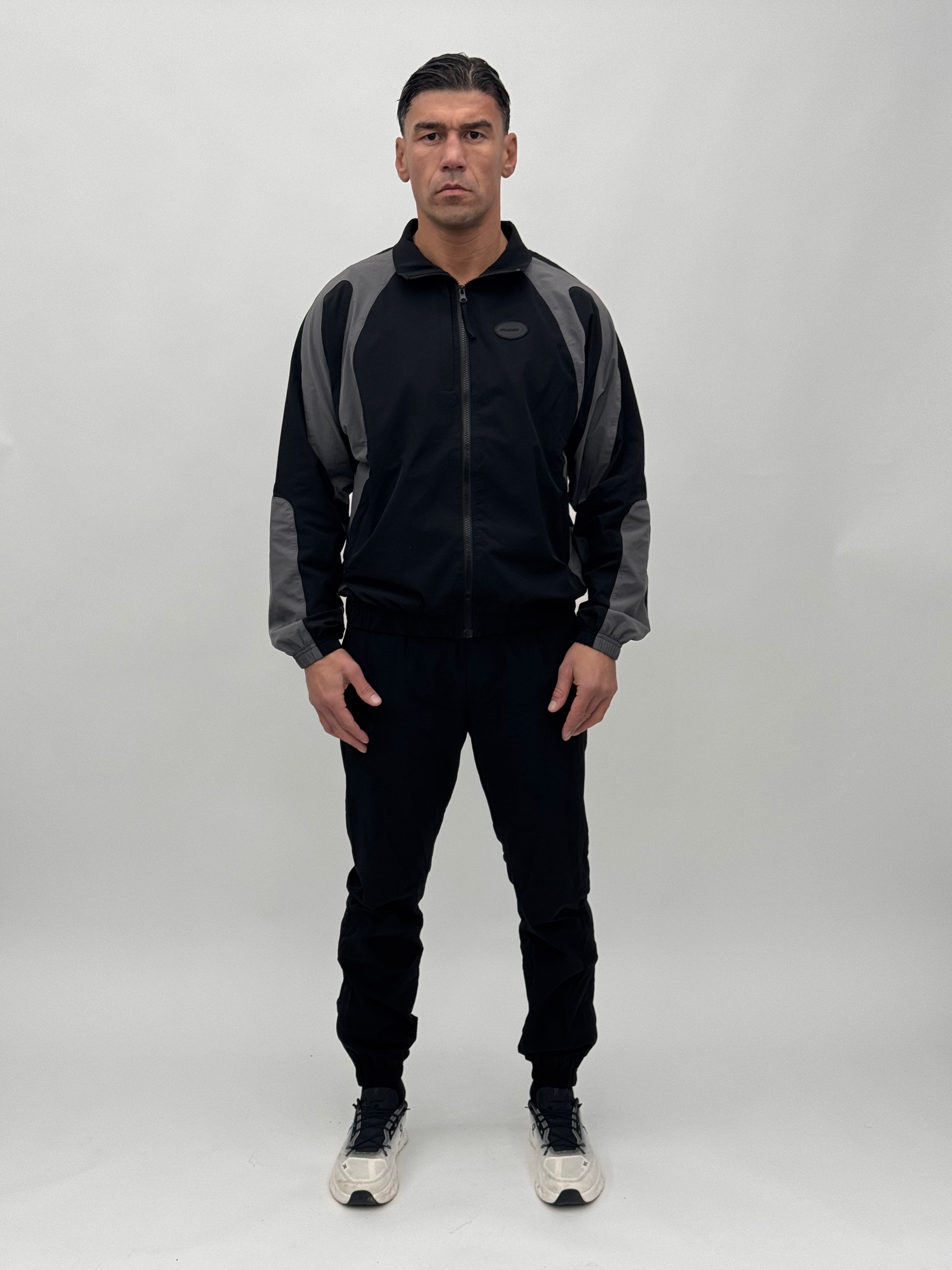 BASIC BLACK TRACKSUIT TOP