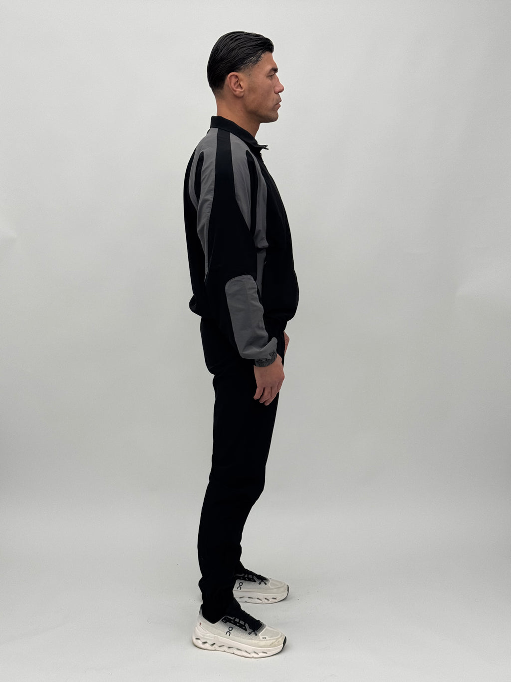 BASIC BLACK TRACKSUIT TOP